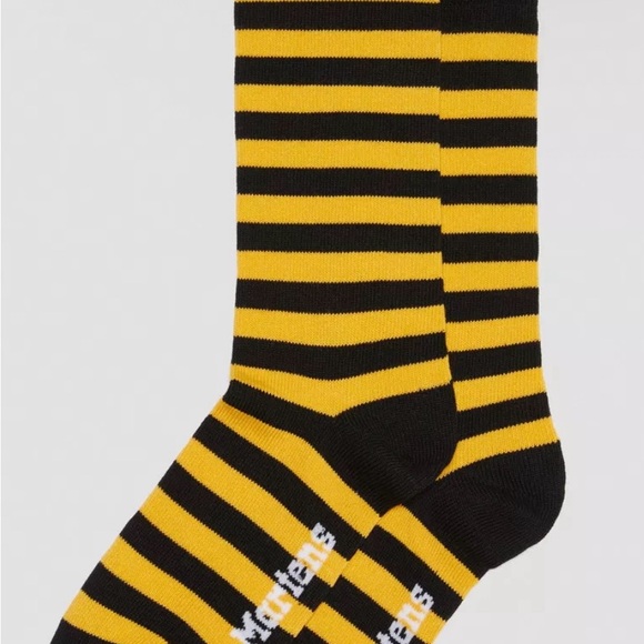 Dr. Martens Black and Yellow Striped Scarf - Picture 2 of 3